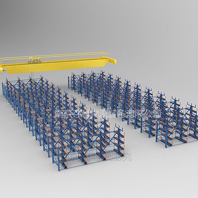 仓储货架中的窄巷道货架：伸缩悬臂货架