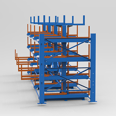 伸缩式悬臂货架给钢材加工企业带来的变化